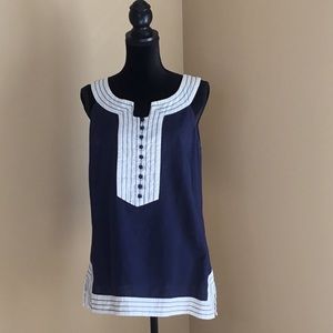 Lilly Pulitzer size 10 blue and cream dressy tank